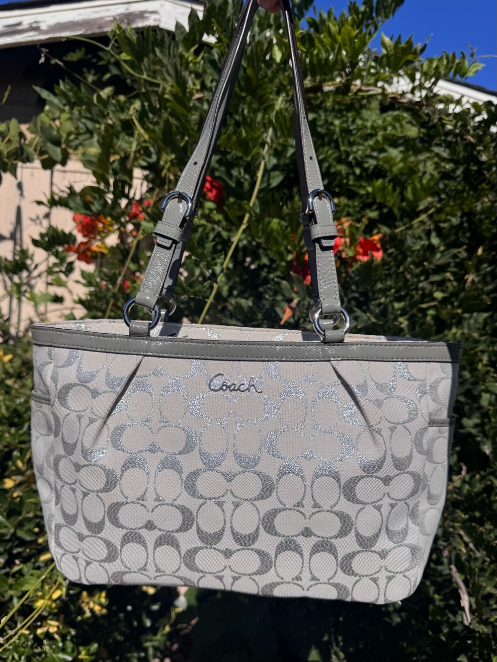 Coach Women's Signature Tote in Light Gray